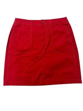 Sahalie Red Cotton & Spandex Red Skirt Size 10